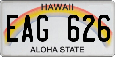 HI license plate EAG626