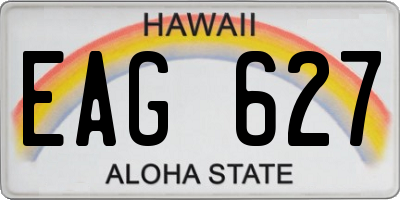 HI license plate EAG627