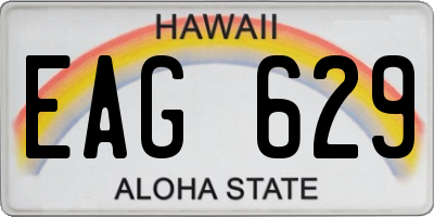 HI license plate EAG629