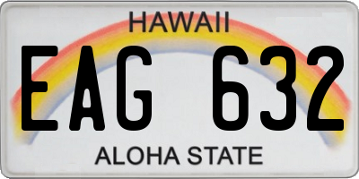 HI license plate EAG632