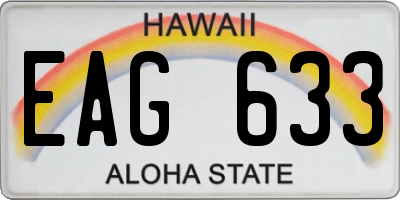 HI license plate EAG633