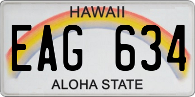 HI license plate EAG634