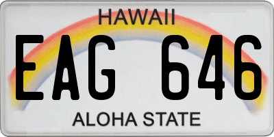 HI license plate EAG646