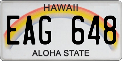 HI license plate EAG648