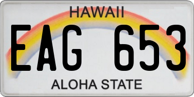 HI license plate EAG653