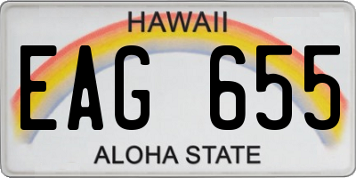 HI license plate EAG655