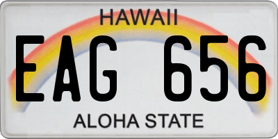 HI license plate EAG656