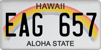 HI license plate EAG657