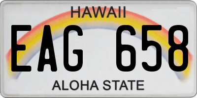 HI license plate EAG658