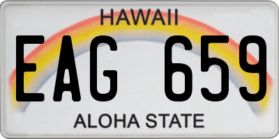 HI license plate EAG659