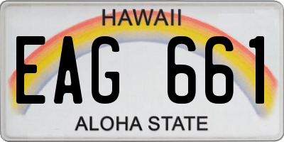 HI license plate EAG661