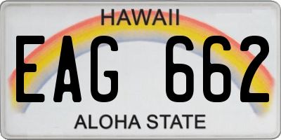 HI license plate EAG662