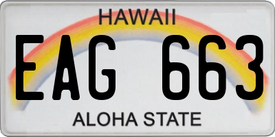 HI license plate EAG663