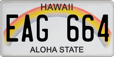 HI license plate EAG664