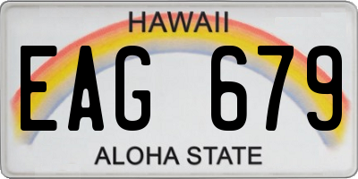 HI license plate EAG679