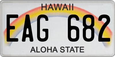 HI license plate EAG682