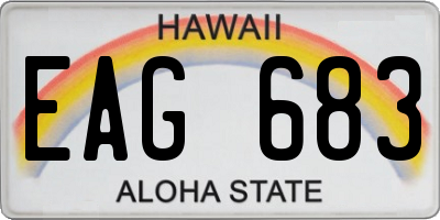 HI license plate EAG683