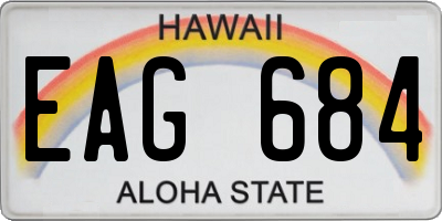 HI license plate EAG684