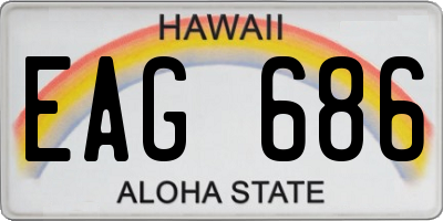 HI license plate EAG686