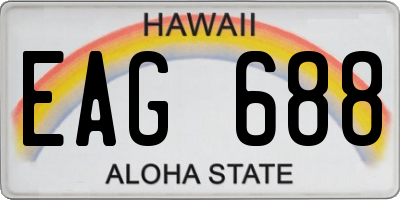 HI license plate EAG688