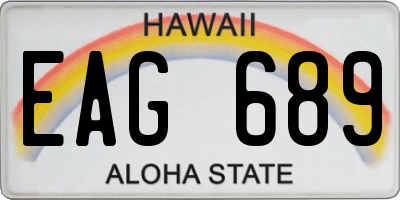 HI license plate EAG689