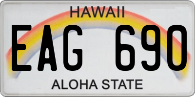 HI license plate EAG690