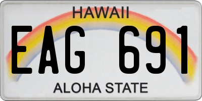 HI license plate EAG691