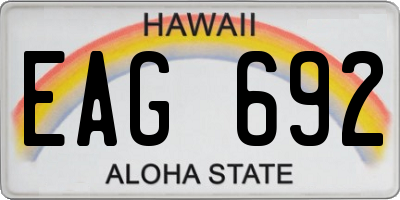 HI license plate EAG692