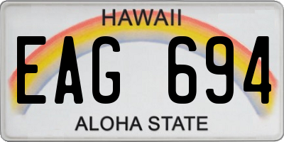 HI license plate EAG694