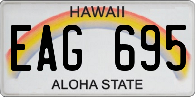 HI license plate EAG695