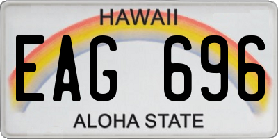 HI license plate EAG696