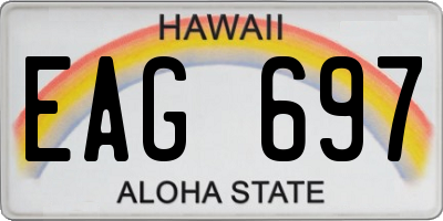 HI license plate EAG697