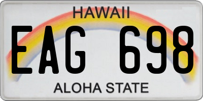 HI license plate EAG698