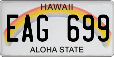 HI license plate EAG699