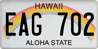 HI license plate EAG702