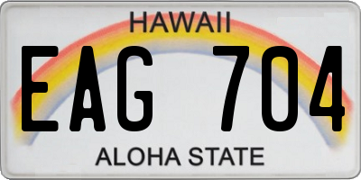 HI license plate EAG704