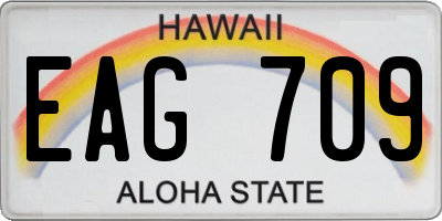 HI license plate EAG709