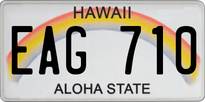 HI license plate EAG710