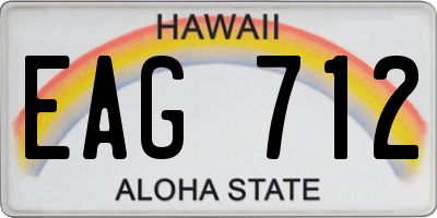 HI license plate EAG712