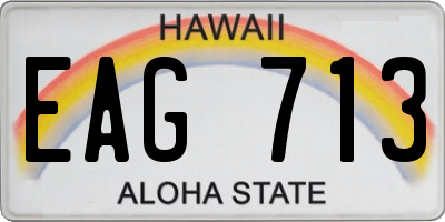 HI license plate EAG713