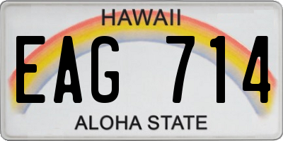 HI license plate EAG714