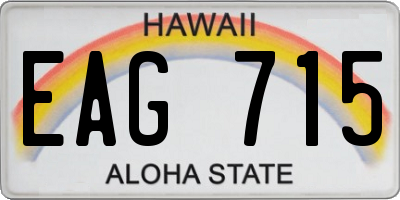 HI license plate EAG715