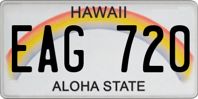 HI license plate EAG720