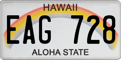 HI license plate EAG728