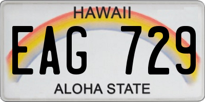 HI license plate EAG729