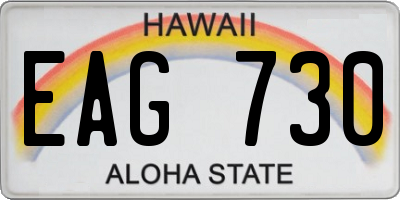 HI license plate EAG730