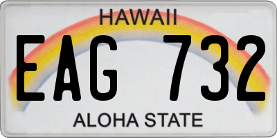 HI license plate EAG732