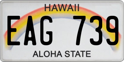 HI license plate EAG739