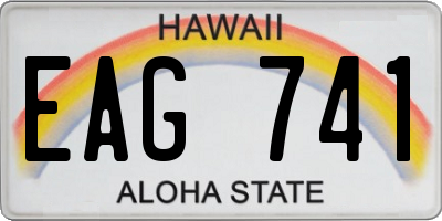 HI license plate EAG741