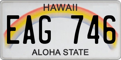 HI license plate EAG746